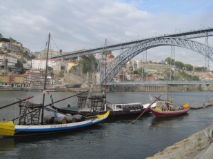 Barcos rabelos below Dom Luis I Bridge, Porto