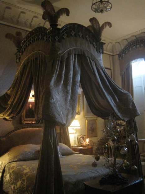 Lady Georgiana's bedroom, with many family portraits
