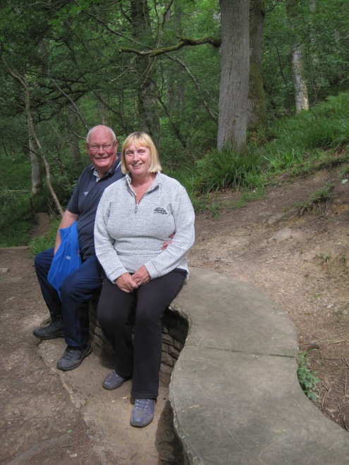 Ian and Pam make use of the first bench along our path