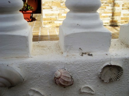 The shells were set into the wall